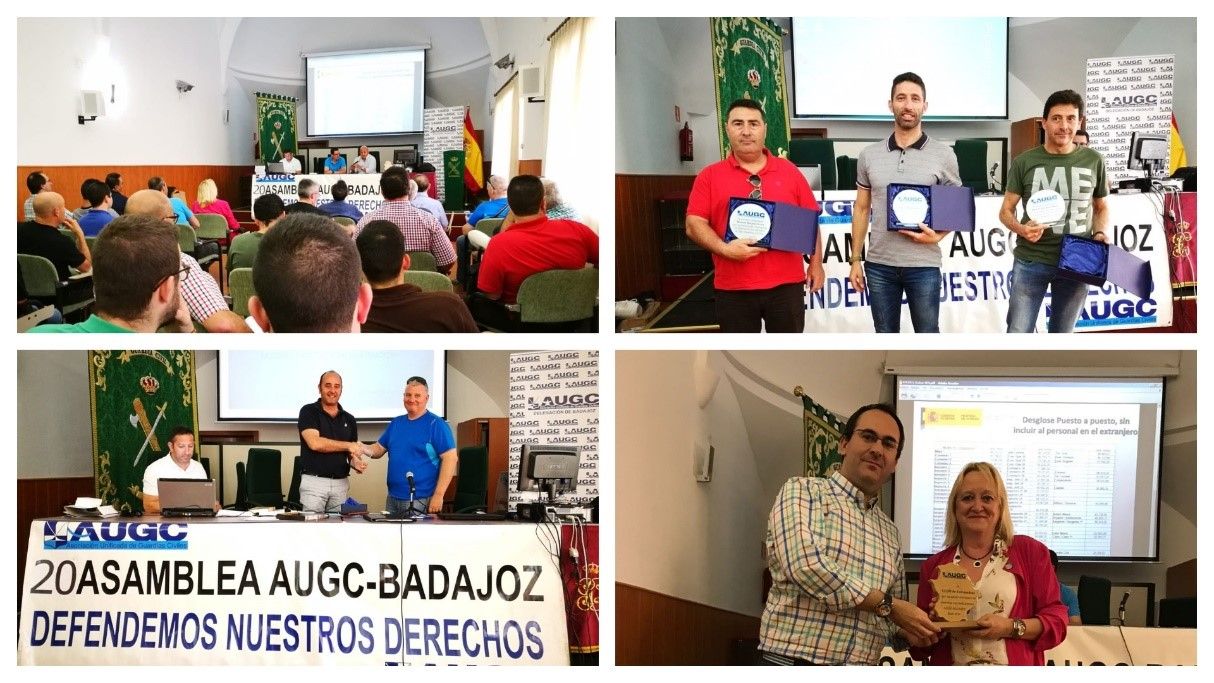 Varias imágenes de la Asamblea Provincial de AUGC Badajoz.