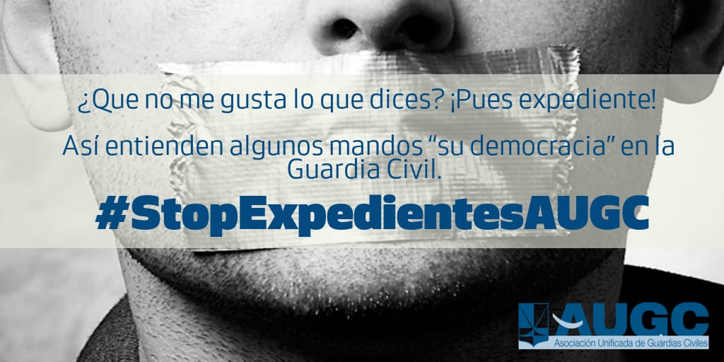 Cartel de la campaña lanzada por AUGC en redes sociales contra los expedientes abiertos contra sus representantes.
