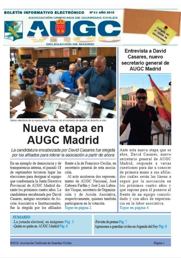 portada del boletín