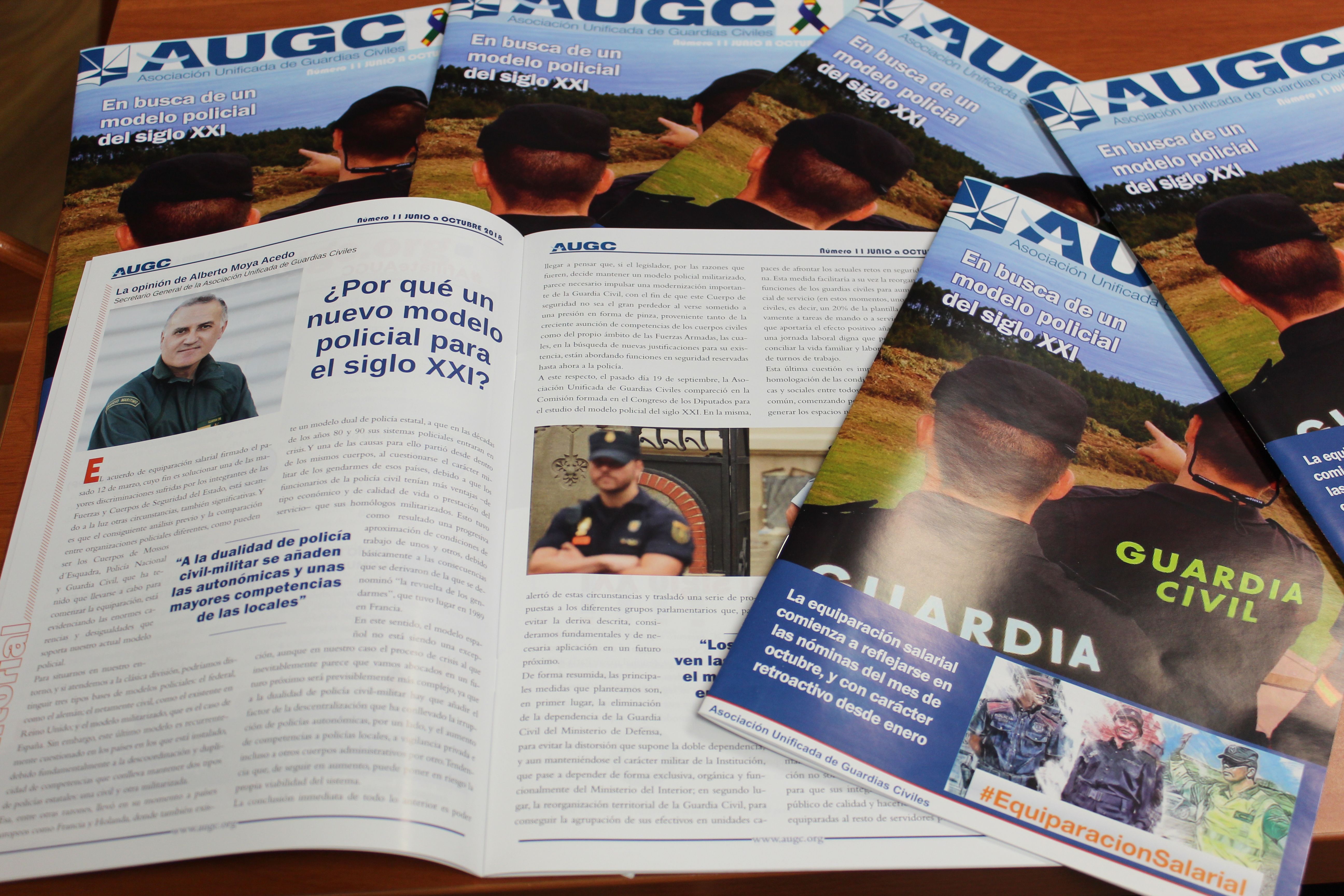 El undécimo número de AUGC destaca como uno de sus principales asuntos el nuevo modelo policial propuesto por AUGC.