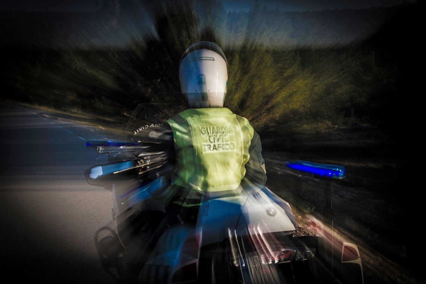 Motorista de la Agrupación de Tráfico de la Guardia Civil.