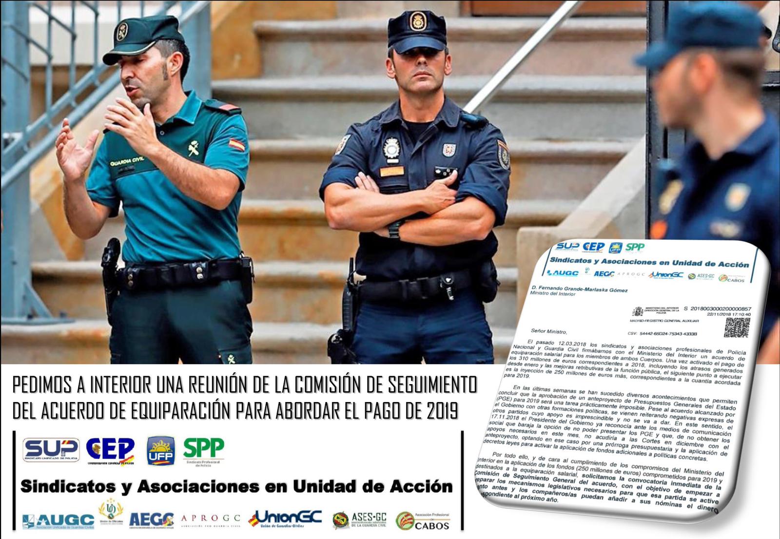 Asociaciones y sindicatos policiales en unidad de acción.