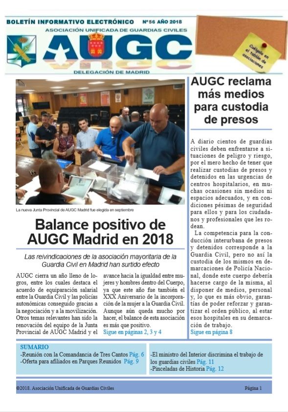 Portada del boletín de diciembre