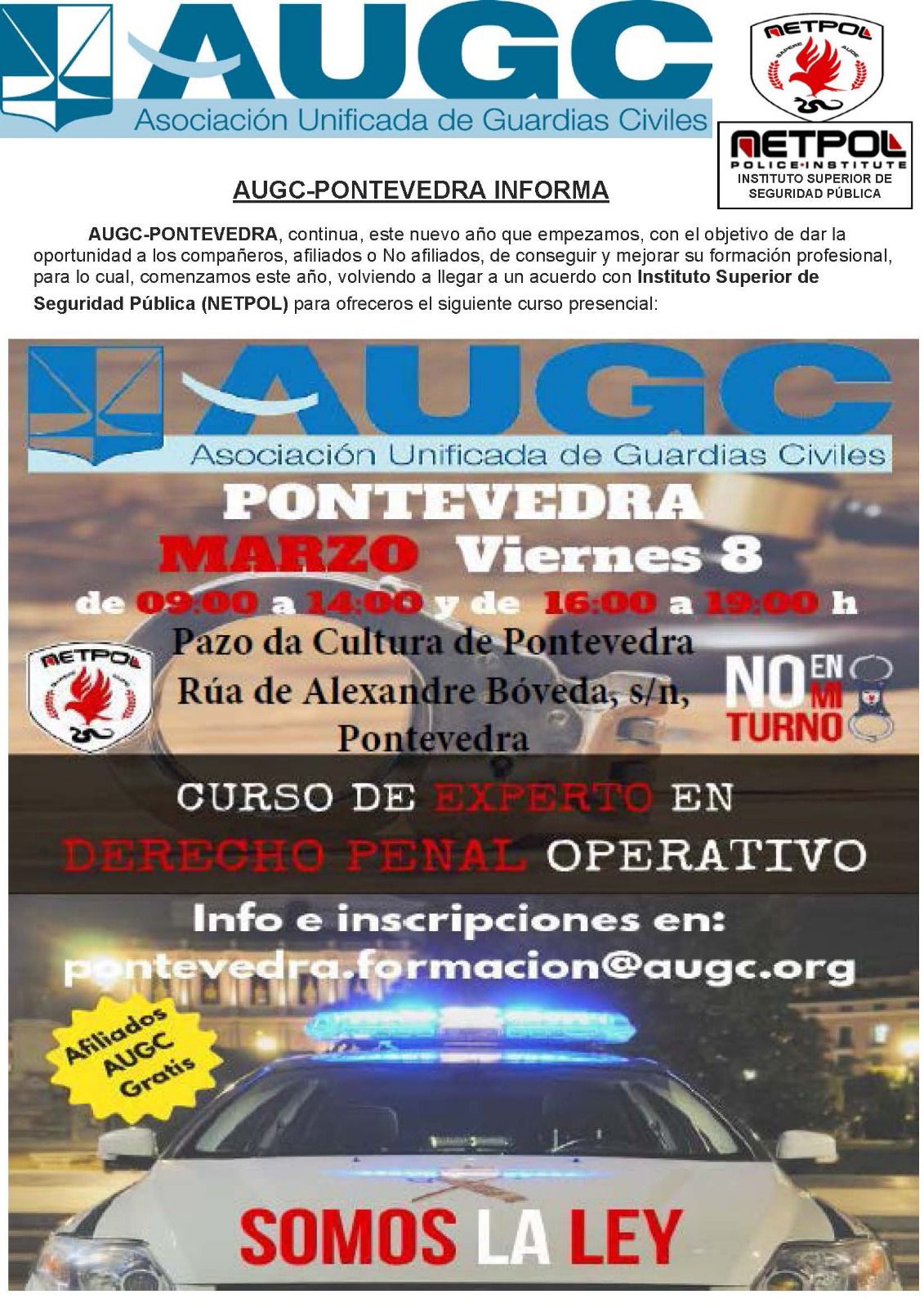 Cartel del curso.
