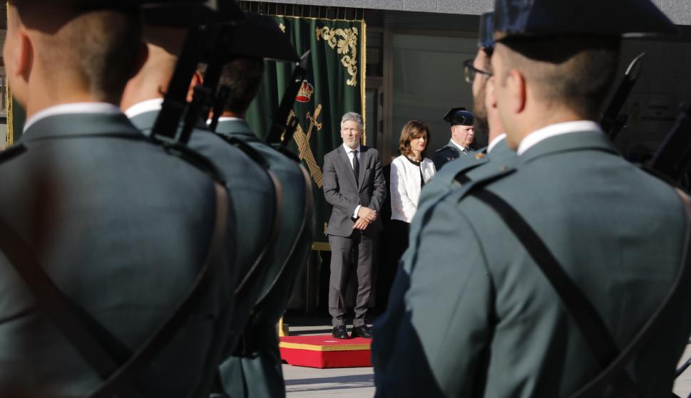 Imagen de archivo del ministro del Interior, Fernando Grande Marlaska, en la presentación de Félix Azón como director general de la Guardia Civil. Foto: EP