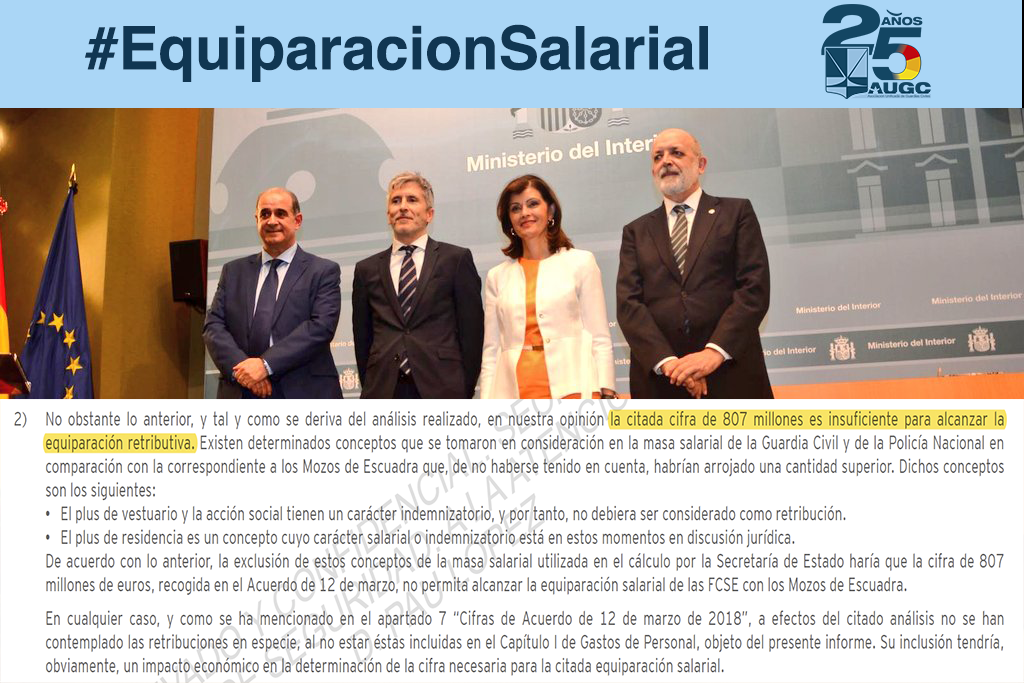La equiparación salarial debe ser total y absoluta, tal y como recoge el Acuerdo publicado en el BOE.
