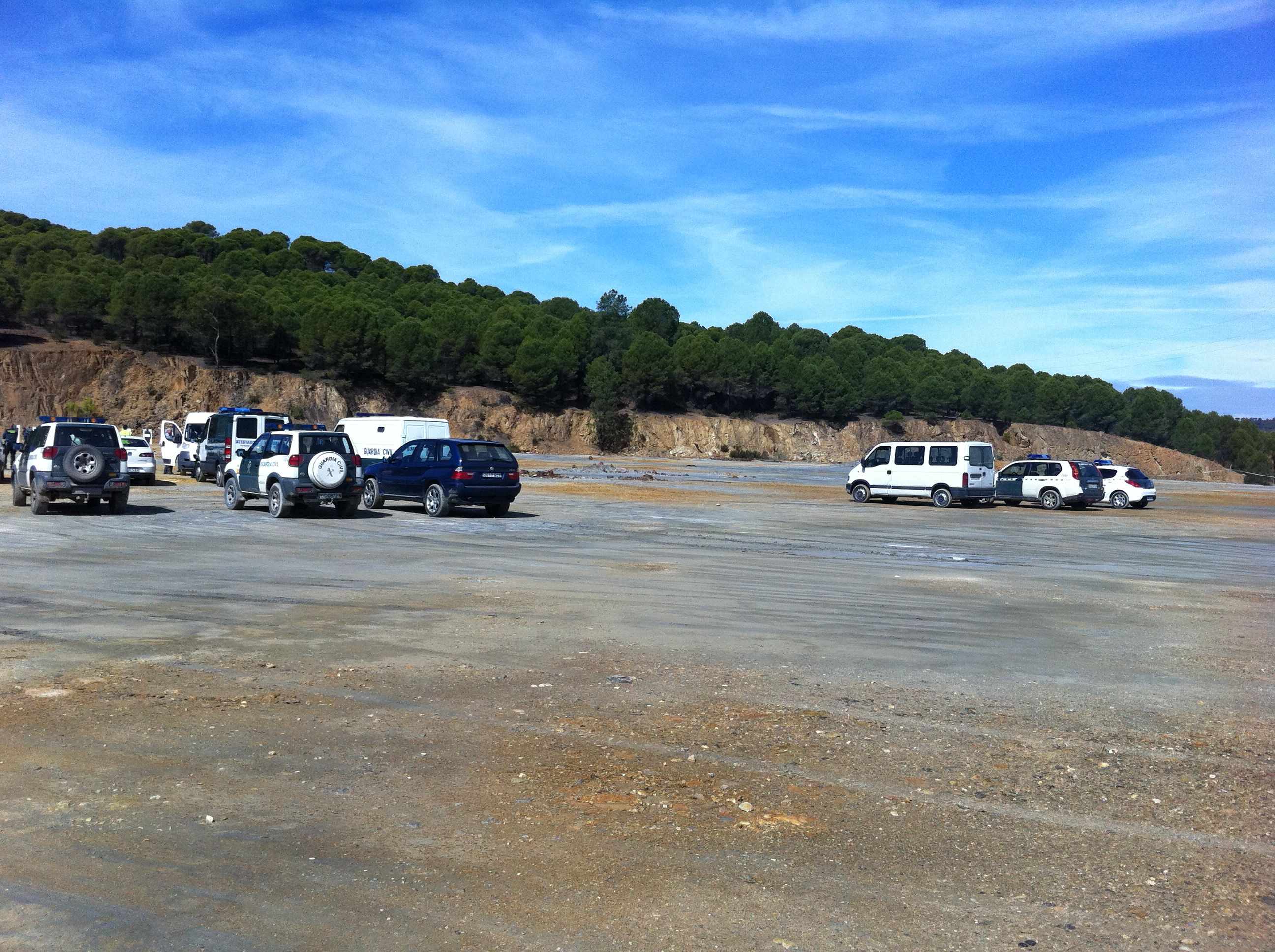 Panorámica del terreno donde se realizan los ejercicios de tiro, que no cuenta con instalación sanitaria alguna.