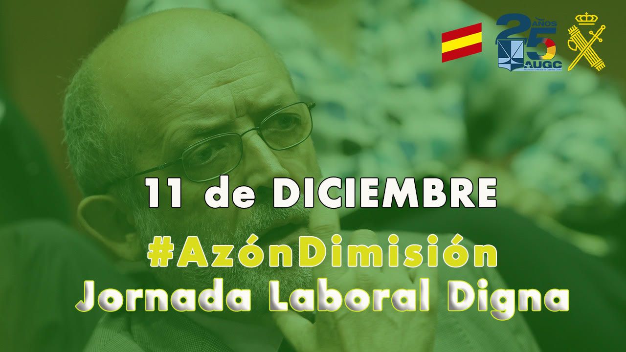AUGC exige la dimisión de Félix Azón como director general de la Guardia Civil.