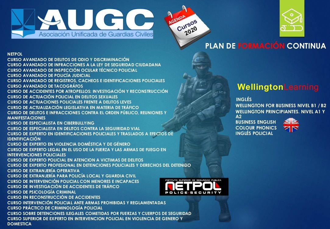 Cartel del 6º Plan de Formación Continua de AUGC.