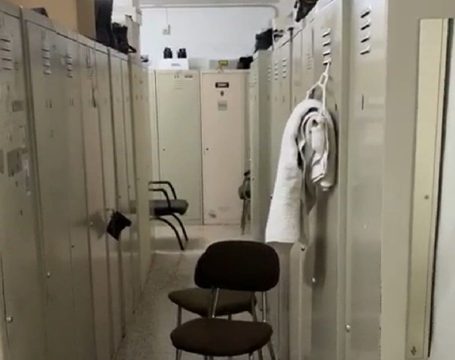 Aspecto de los vestuarios del destacamento de Alicante.