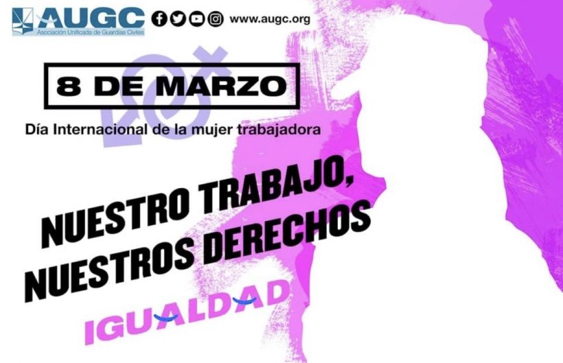 AUGC defiende la igualdad de género, tanto en la Guardia Civil como en el resto de la sociedad.
