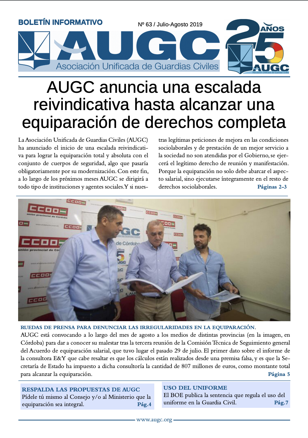 BOLETÍN INFORMATIVO Julio-Agosto 2019
