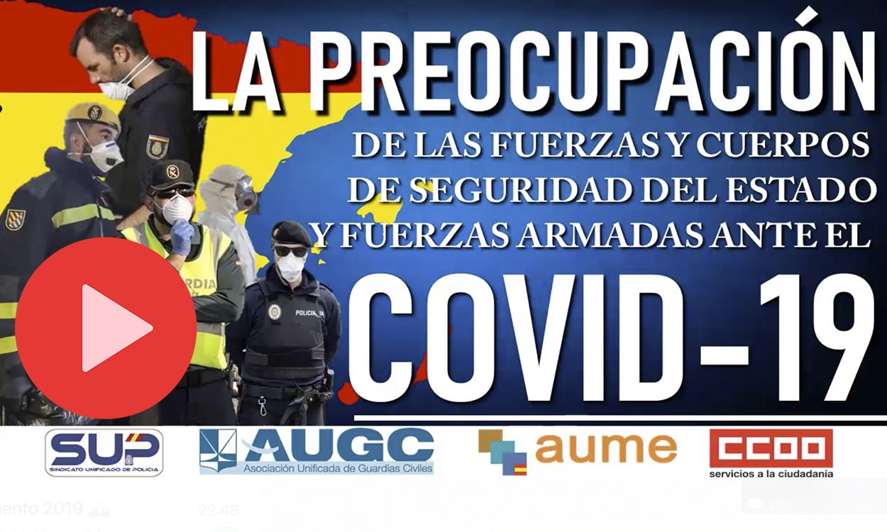 La falta de test y material de protección frente al COVID-19 provocan 14.000 bajas en los cuerpos de seguridad.