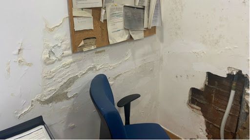 Un detalle del estado de las instalaciones del cuartel de la Guardia Civil de Galapagar.