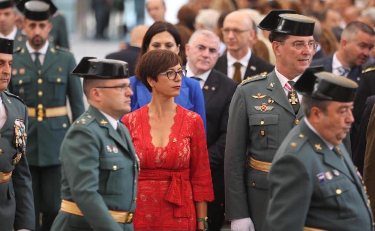 María Gámez, directora general de la Guardia Civil, durante un acto protocolario.