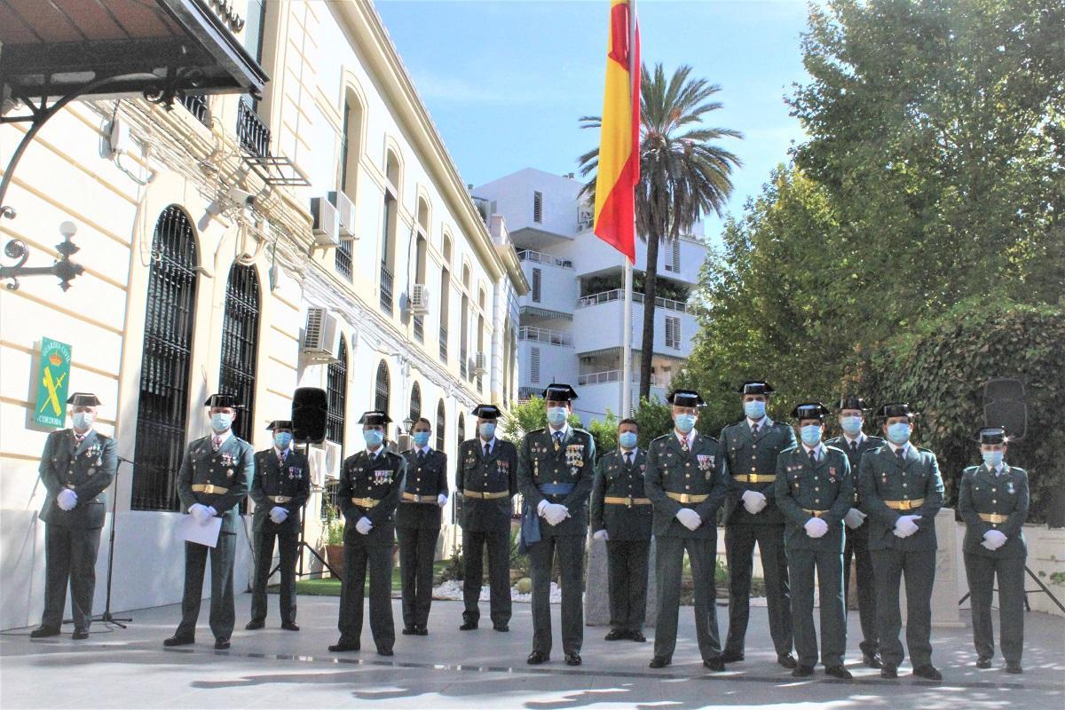 Guardias civiles durante un acto con motivo del día del Pilar celebrado en la comandancia de Córdoba. Guardias civiles durante un acto con motivo del día del Pilar celebrado en la comandancia de Córdoba.