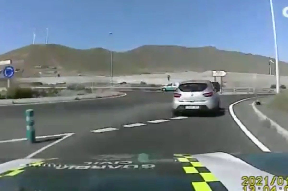 Captura de la grabación de la persecución.