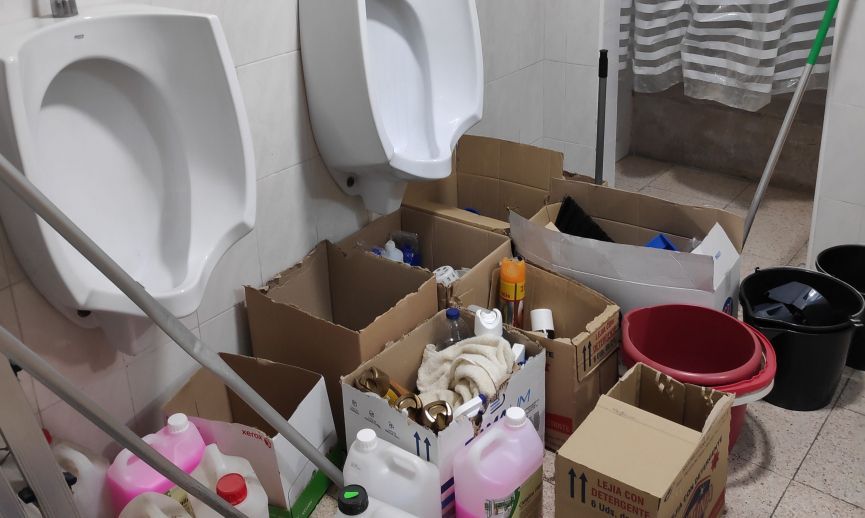 Estado de los lavabos del GRS de Zaragoza