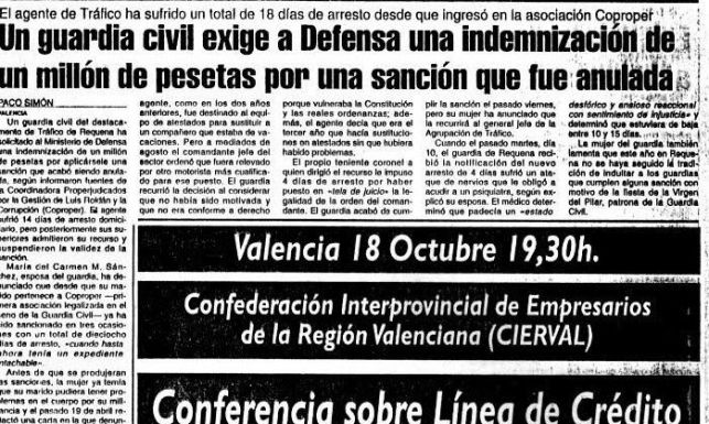 La prensa recogió la denuncia presentada por Miguel ante sus sanciones.