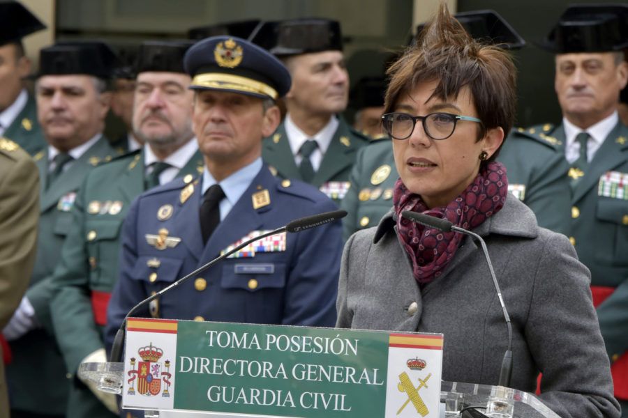 María Gámez, en su toma de posesión como directora general de la Guardia Civil.