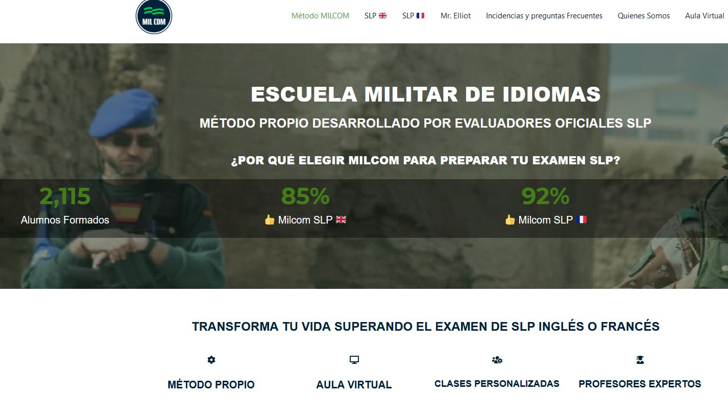 Web de la academia MILCOM.