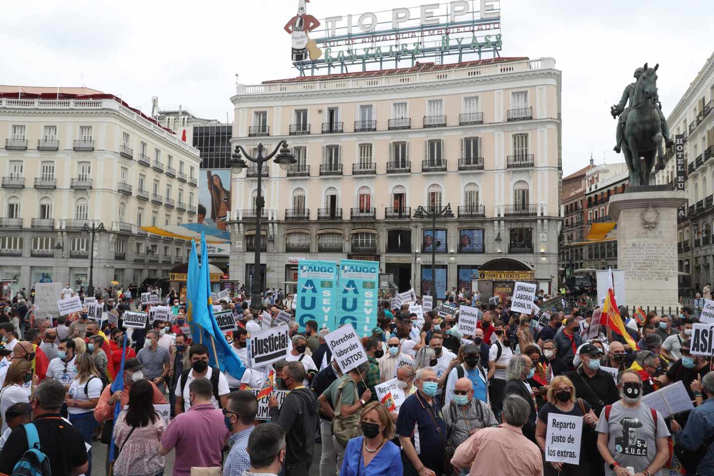 Guardias civiles de toda España protestaron contra la falta de derechos el pasado 5 de junio en la Puerta del Sol. Guardias civiles de toda España protestaron contra la falta de derechos el pasado 5 de junio en la Puerta del Sol.