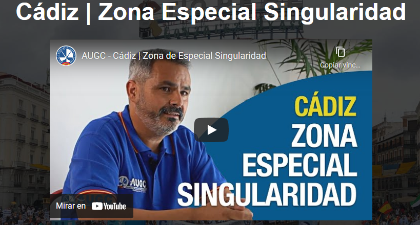 Captura de pantalla del vídeo en el que se reclama la declaración de la provincia de Cádiz como ZES.