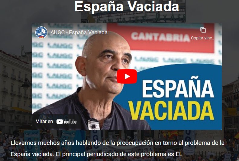 Captura de pantalla del vídeo en el que se explican las propuestas de AUGC para los guardias civiles que trabajan en la España vaciada.