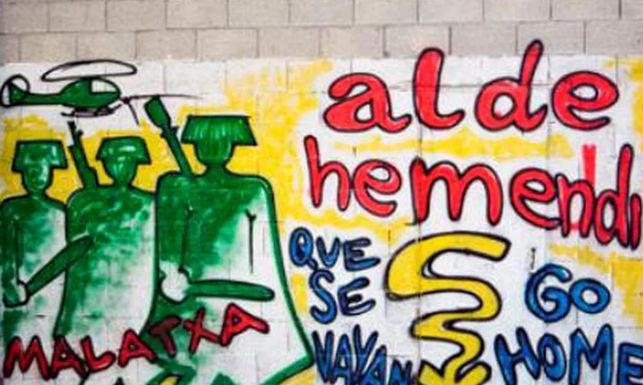 Pintadas contra la Guardia Civil en el País Vasco.