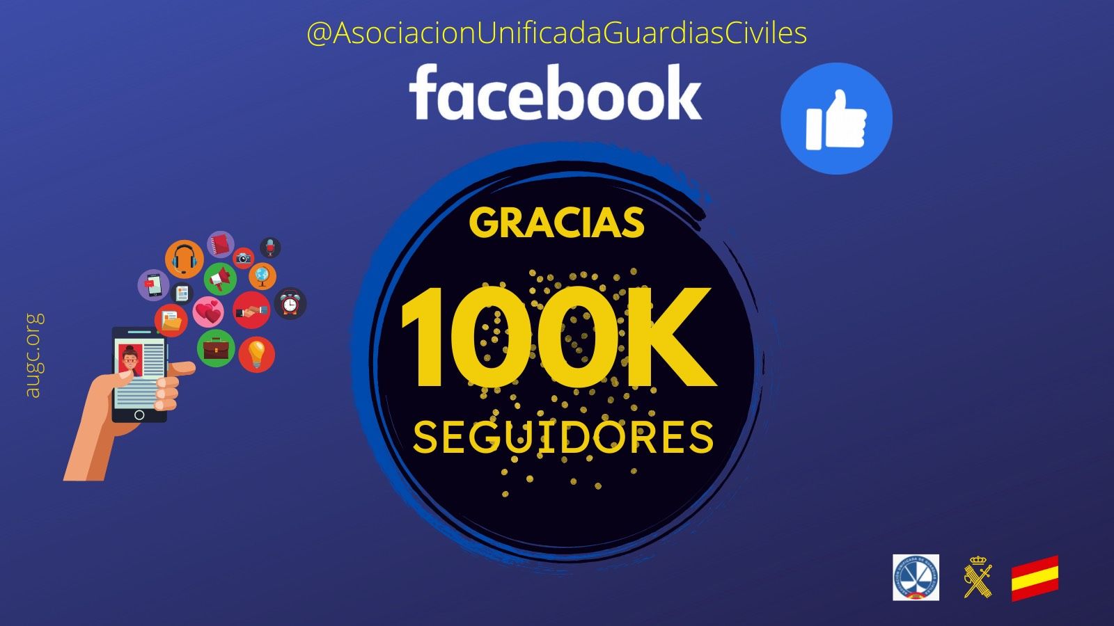 AUGC alcanza en Facebook los 100.000 seguidores.