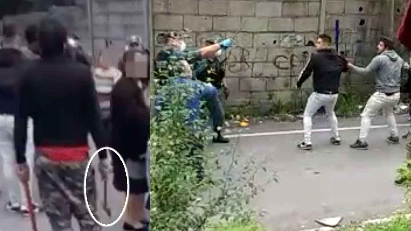 Una turba ataca a guardias civiles en Pontevedra por un control durante el confinamiento. Foto: El Español.