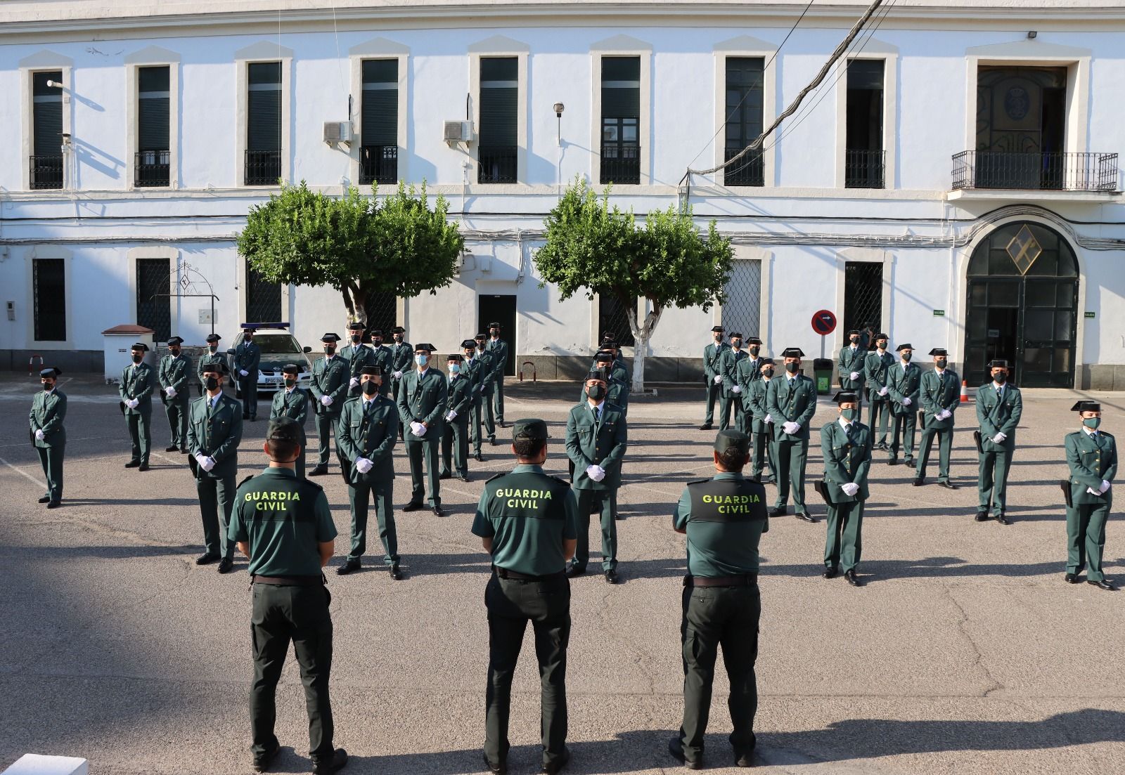 Guardias civiles en la Comandancia de Córdoba.