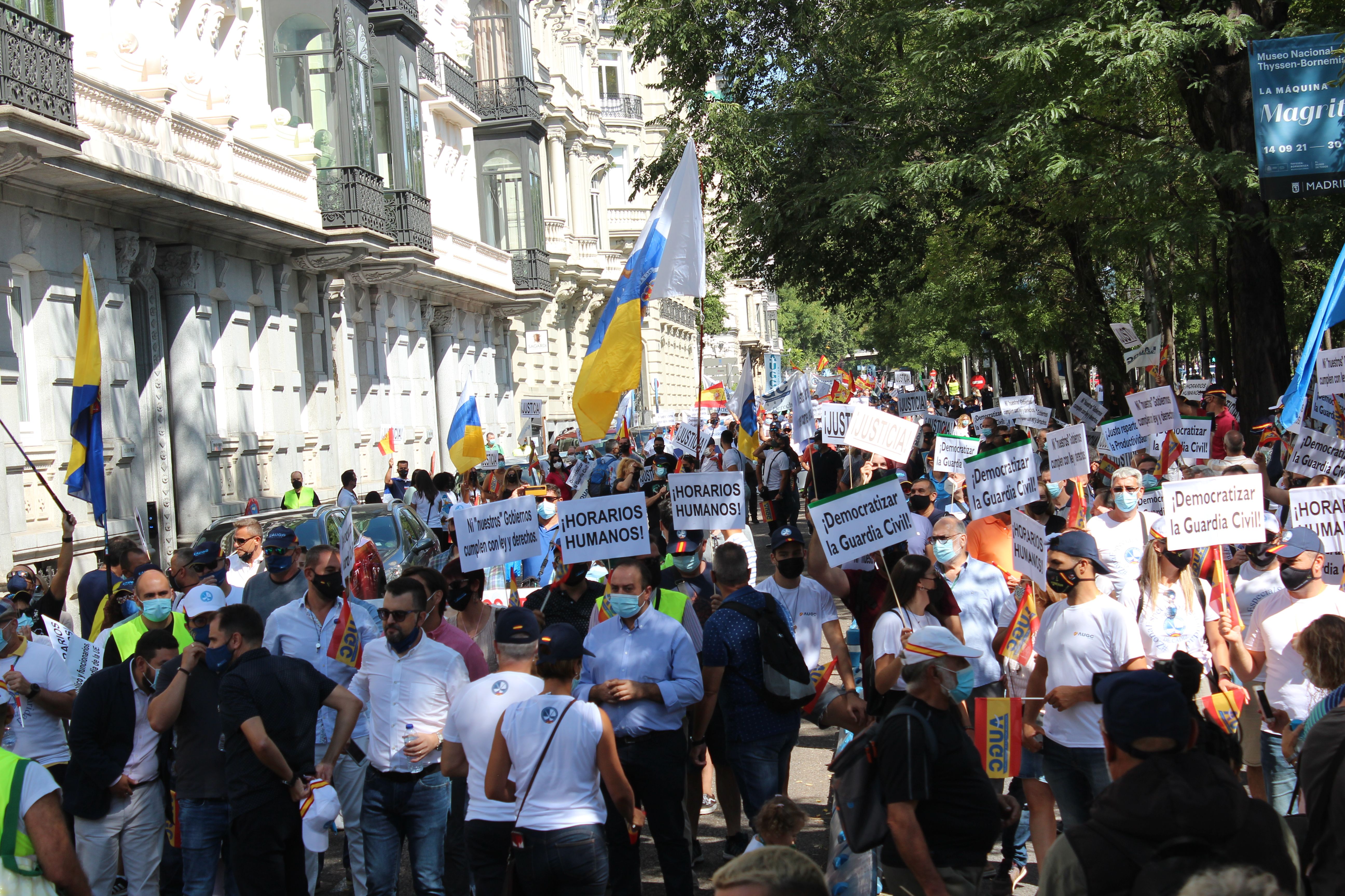Manifestación convocada por AUGC el pasado 18 de septiembre en Madrid.
