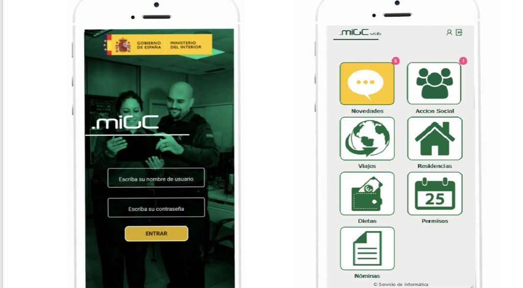 Pantalla de inicio #miGC