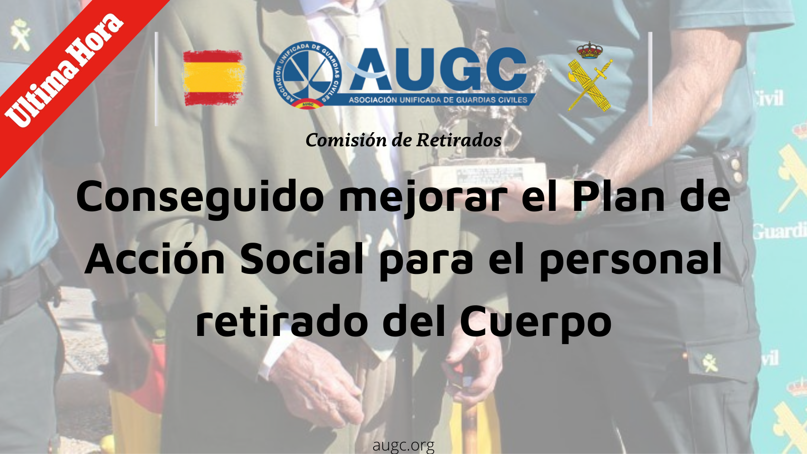 El trabajo de AUGC, una vez más, da sus frutos.