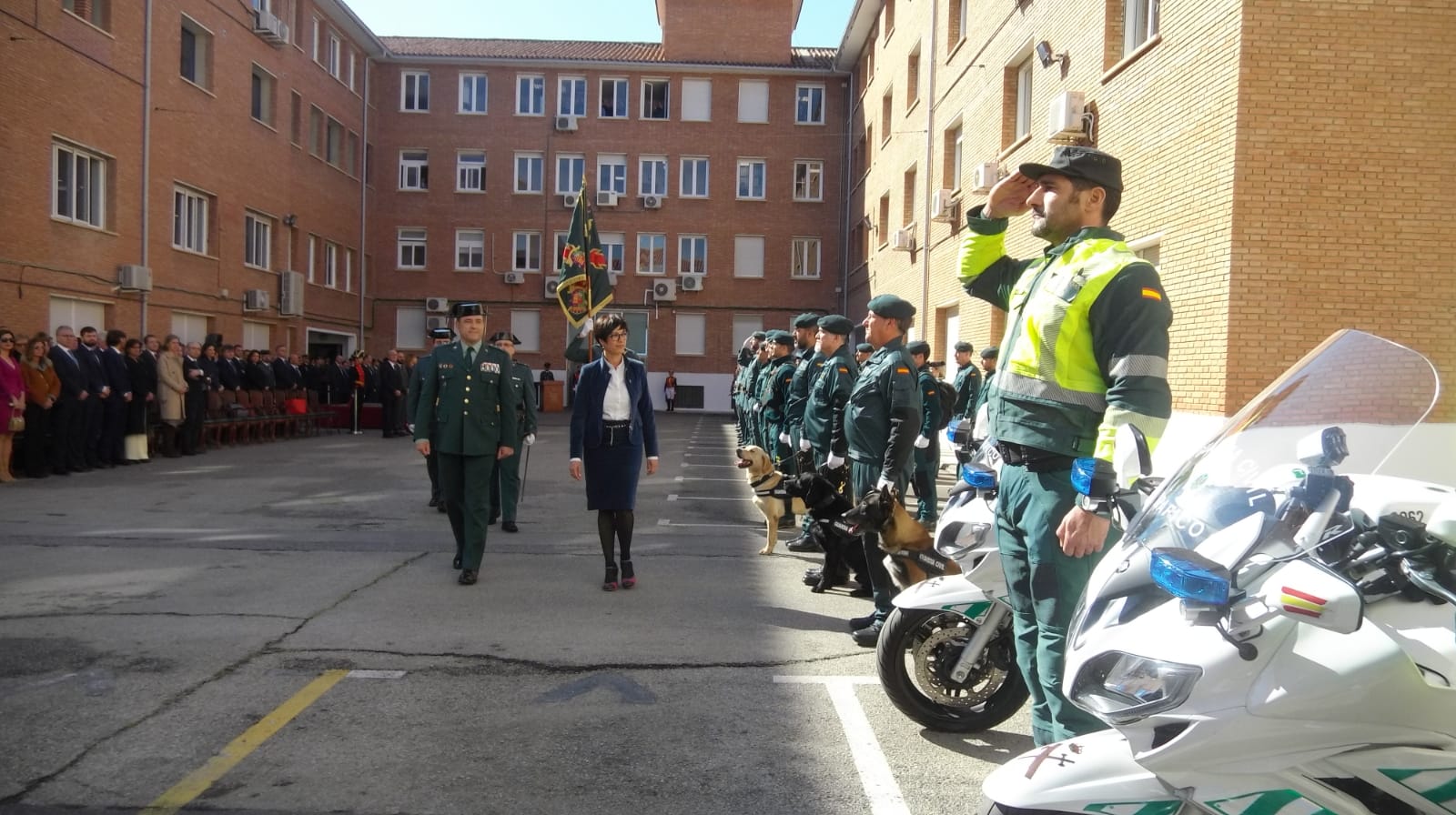 Imagen de archivo de la directora general de la Guardia Civil, María Gámez, en un acto en la Comandancia de Málaga.