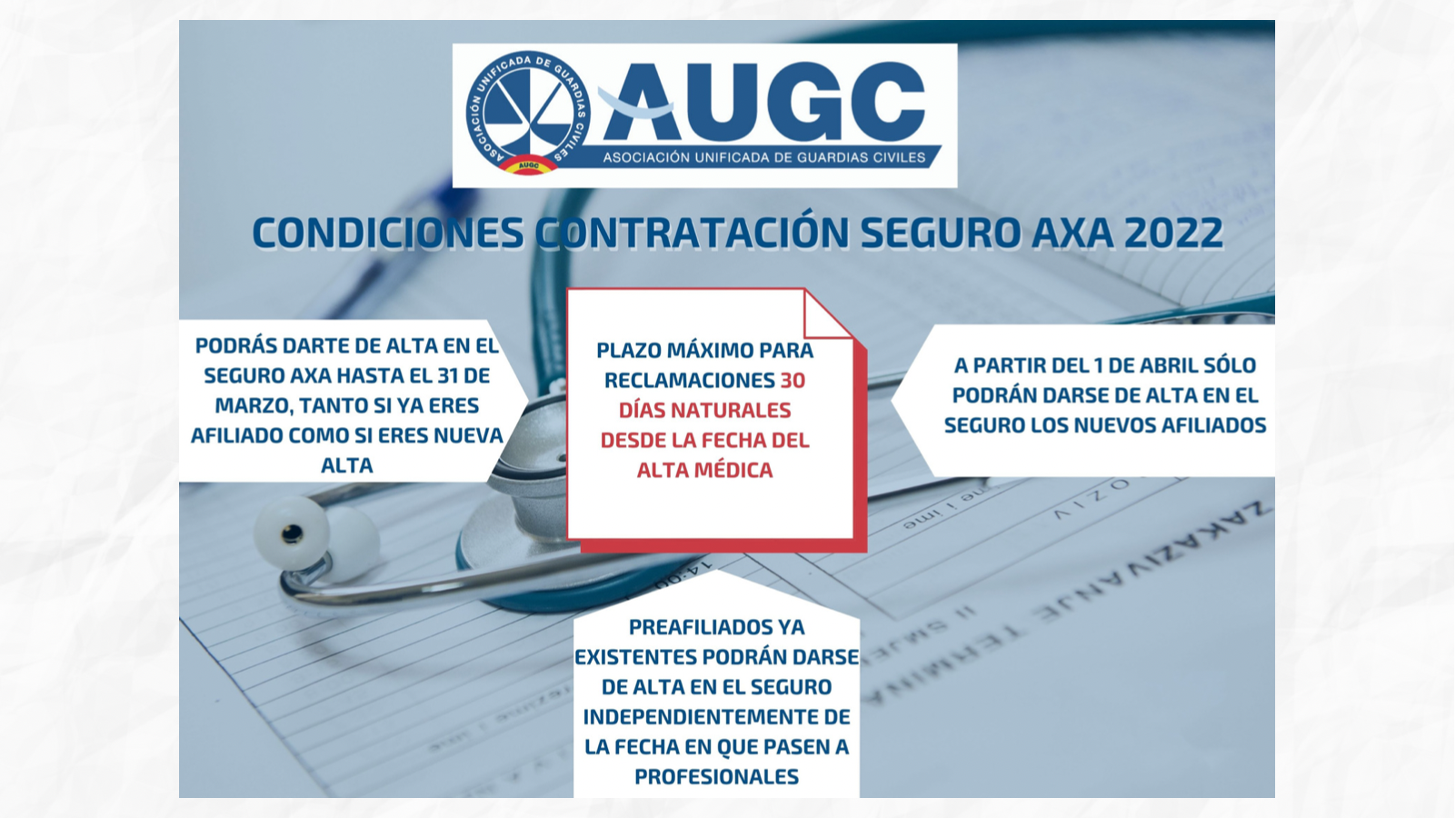 AUGC te informa sobre las nuevas condiciones seguro AXA