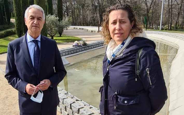 Eulogio Paz, Presidente de la Asociación 11-M Afectados del Terrorismo, junto a Eva María Gómez (AUGC).