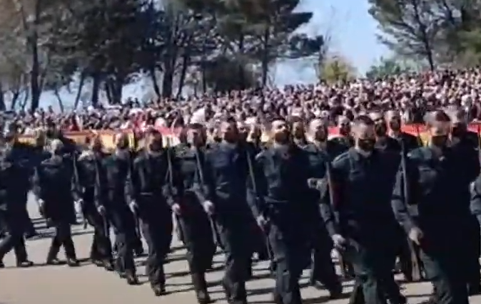 Miembros de la 127 Promoción de la Academia de Guardias Civiles de Baeza.