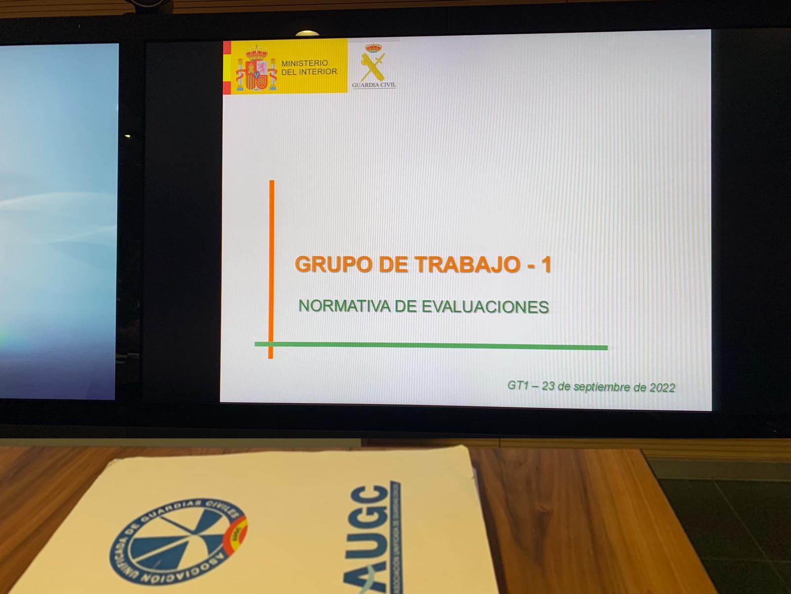 La Asociación Unificada de Guardias Civiles ha estado presente en el primer Grupo de Trabajo sobre la "Normativa de Evaluaciones".