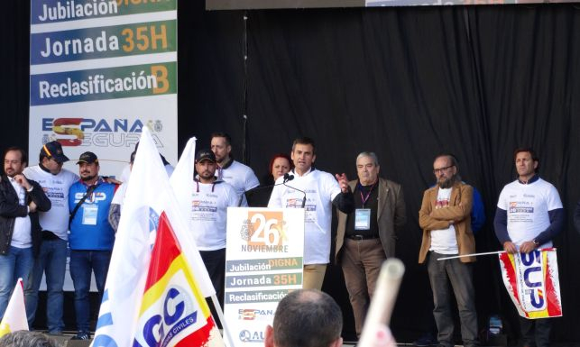 Juan Fernández, el Secretario Nacional de AUGC, durante su intervención.