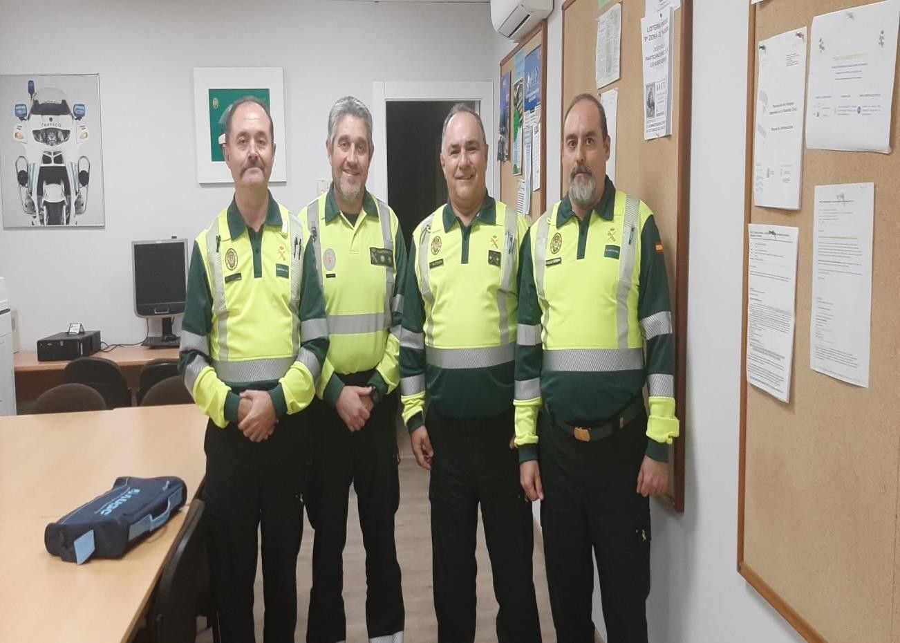 El Secretario de Organización de AUGC Navarra, Óscar Laglera, y el de Finanzas, Antonio Paulino Sánchez, en la reunión con el los máximos dirigentes de la Agrupación en la Comunidad.