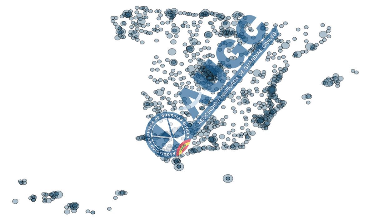 Esta será la red de puntos de recarga para vehículos de la Guardia Civil. La Dirección General tendrá 15 estaciones de suministro, más que en la Ciudad de Ceuta, que en la de Melilla y sólo cinco menos que en toda Navarra. Consúltalo al detalle en la noticia.