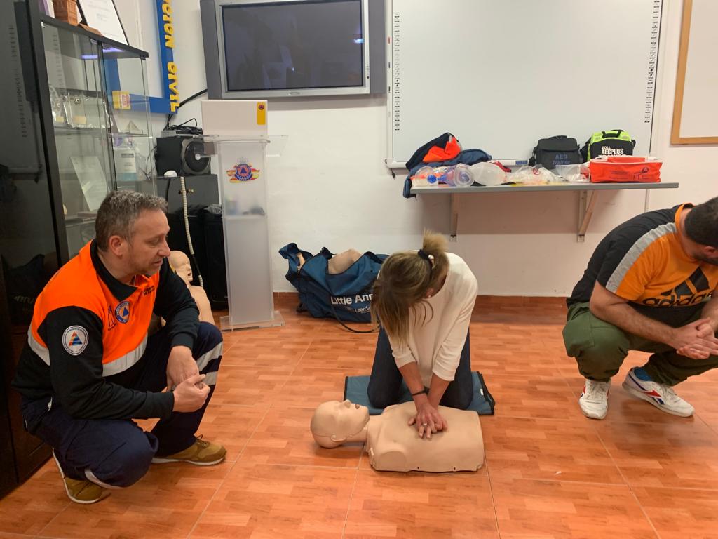 Fotografía durante la formación. 