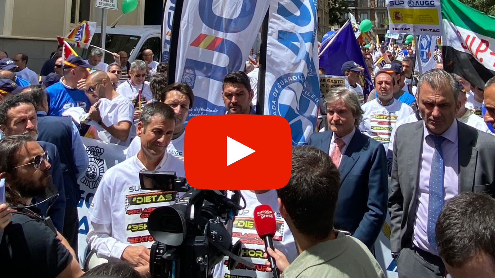 Concentración AUGC y SUP frente al Ministerio del Interior 17 de mayo